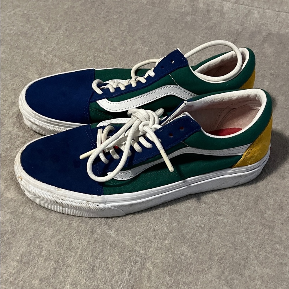Vans Blue and Green Sneakers men’s 6.5 or women’s 8